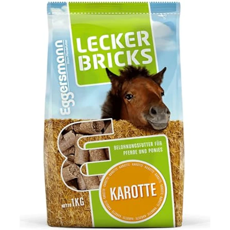 Eggersmann Lecker Bricks Karotte, Pferdeleckerlis aus hochwertigen Rohstoffen, 1kg – Bild 1