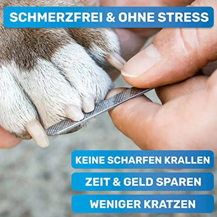 BluePet Krallenschere für Hunde & Katzen, Einsteigerfreundlich mit integriertem Krallenfeilen, sicherer Halt und Abstandshalter, ideal für kleine & große Krallen – Bild 4