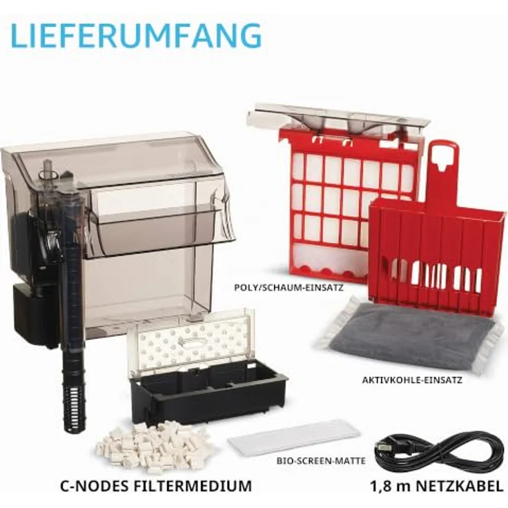 FLUVAL Aquariumfilter C2, 5-Stufen-Filter mit biologischer Filterung und optischem Reinigungsindikator – Bild 10
