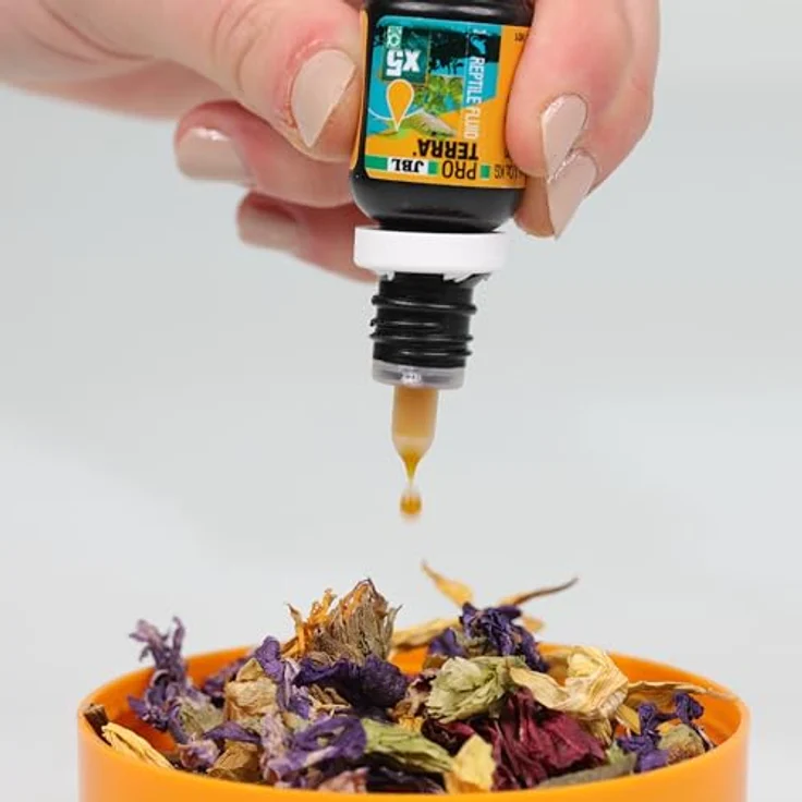 JBL Proterra Reptile Fluid, Ergänzungsfutter für Terrarientiere, 2x10 ml mit Vitaminen und Spurenelementen, wasserstabil – Bild 5