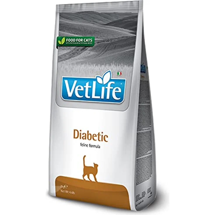 Vet Life Diabetisches Trockenfutter für Katzen, ohne Gentechnik, 2 kg, mit natürlichen Antioxidantien – Bild 1