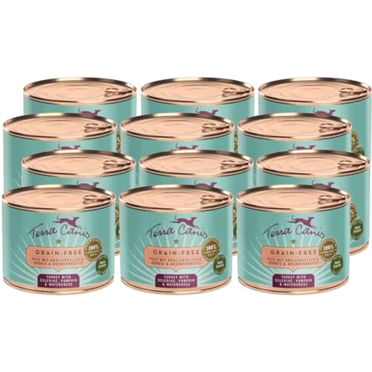 Terra Canis Pute, Sellerie, Kürbis & Brunnenkresse, Getreidefreies Nassfutter, 12x200g, Premium Hundefutter in 100% Lebensmittelqualität, Reichhaltig, gesund & glutenfrei – Bild 1
