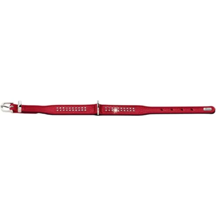 Hunter Hunde-Halsband Diamond Petit rot-schwarz XXS-XS – Bild 3