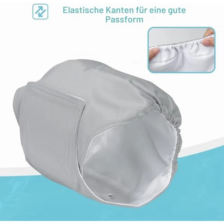 Avont Wiederverwendbare Hundewindeln, 3 Stück Bauchband für Rüden, saugfähiges Design, Schwarz/Braun/Grau – Bild 5