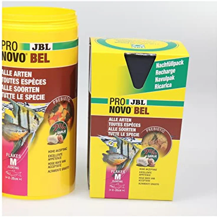 JBL PRONOVO BEL FLAKES, Hauptfutter für Aquarienfische, prebiotisch, 750 ml Nachfüllpack, für Fische von 8-20 cm – Bild 5