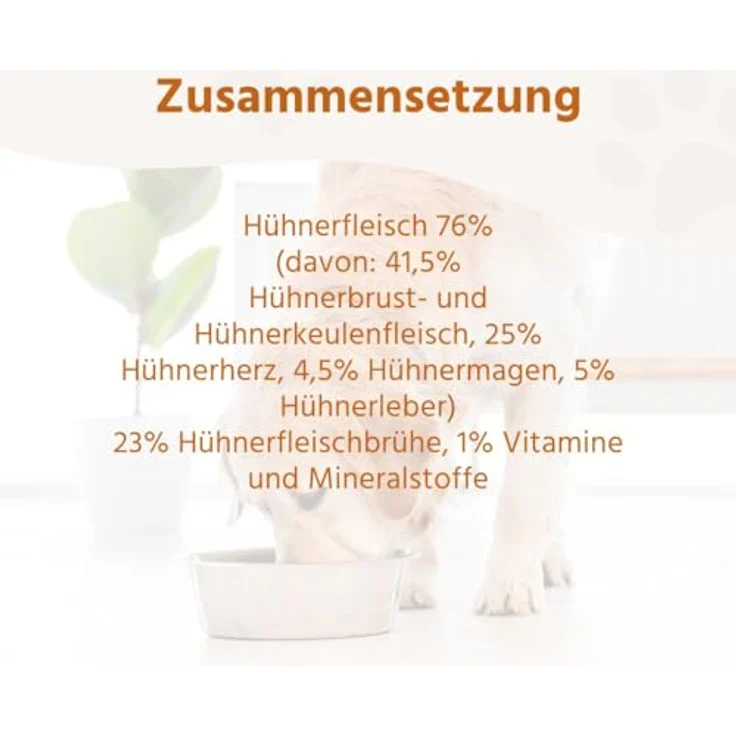 Wildfang® Premium Hunde-Nassfutter Huhn Pur, Monoprotein, getreidefrei, B.A.R.F. Qualität, 6 x 400g – Bild 5