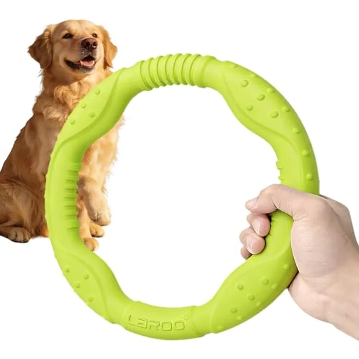 LaRoo Hund Frisbee Flugscheibe, unzerstörbarer Fitness-Ring aus lebensmitteltauglichem HD-EVA ABS-Material, wasserdicht und schwimmfähig, 30 cm für mittelgroße und kleine Hunde – Bild 1