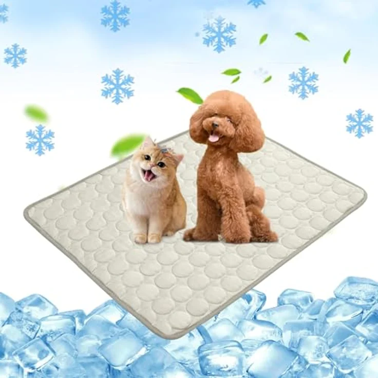 Chumix Kühlmatte Hund 60x50cm, Weicher Stoff, Antibakteriell und Rutschfest, Ideal für Haustiere – Bild 1