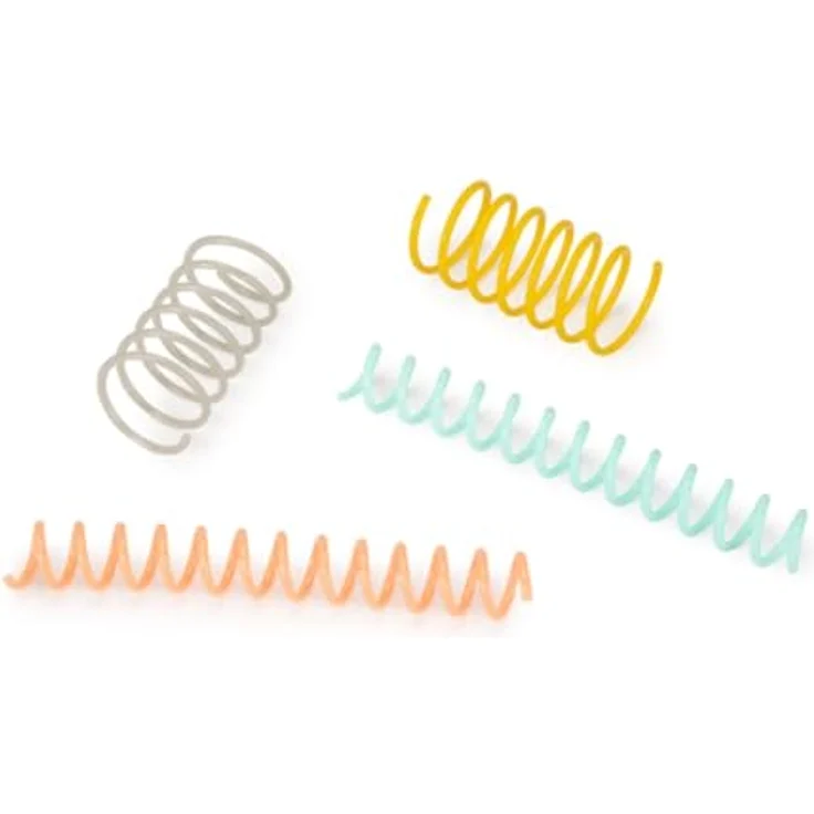 Beeztees K BZ Kitten Katzenspielzeug Spiralfeder, 2 Stück 6 x 2,5 cm + 2 Stück 11 x 1,5 cm, natürliches und bequemes Spielzeug – Bild 1