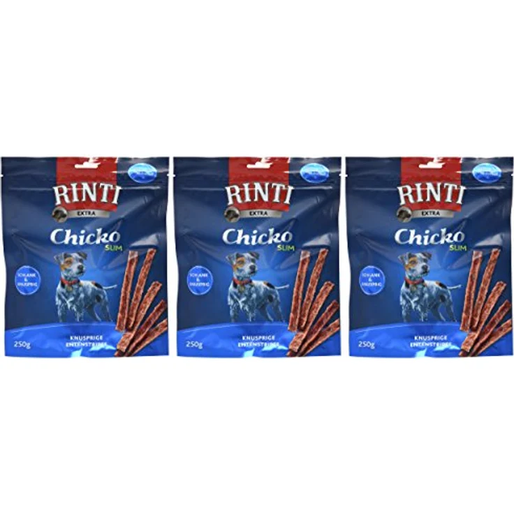 Rinti Extra Chicko Slim Ente, Hundesnacks aus Entenfilet, fettarm und ohne Fleischmehle, Vorratspack 3er (3 x 250 g) – Bild 4