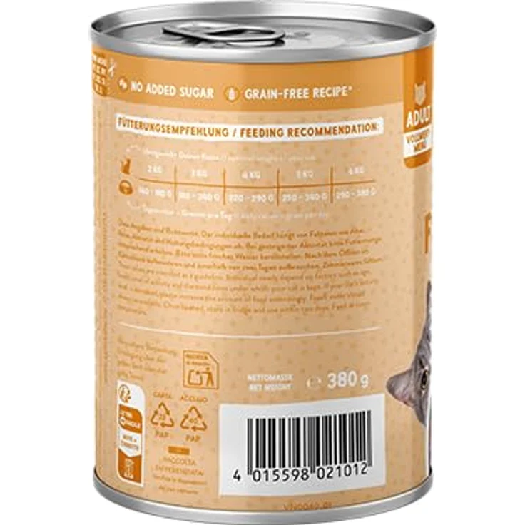 Sanabelle Nassfutter Schlemmertopf mit Gans & Huhn, getreidefreies Alleinfutter für Katzen, 6 x 380 g, 2.28 kg – Bild 5