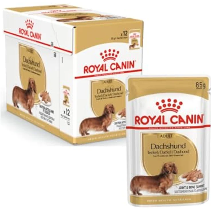 Royal Canin Dachshund Adult Mousse, Alleinfuttermittel für Dackel, Doppelpack, 2 x 12 x 85 g, hohe Verdaulichkeit und unterstützende Rezeptur für Wohlbefinden – Bild 2