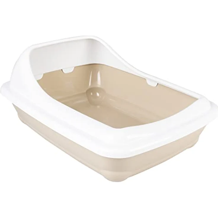duvoplus, Katzentoilette Birba mit Rand S – 38 x 31 x 13 cm Mokaccino, für Hygiene, Mocaccino, Katze – Bild 1