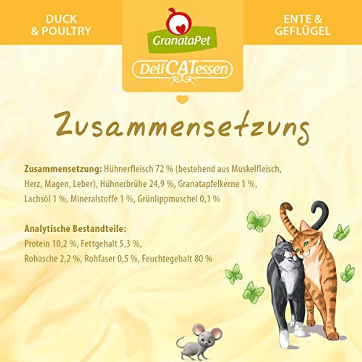 GranataPet Delicatessen Dose Huhn PUR, Katzen-Nassfutter mit hohem Fleischanteil und wertvollen Ölen, 6x400g – Bild 4