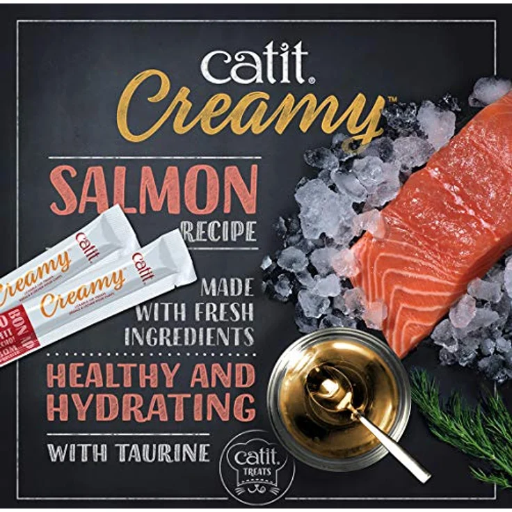 Catit Creamy Leckpaste für Katzen mit Thunfisch, 50 x 10g, hohe Fleischanteil, reich an Aminosäuren, glutenfrei – Bild 3