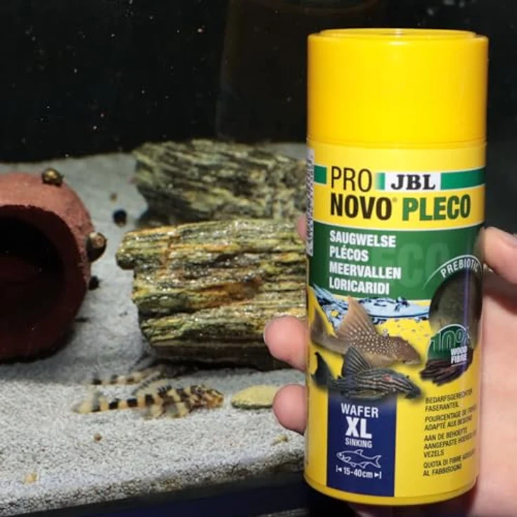 JBL PRONOVO PLECO WAFER, Fischfutter für große Saugwelse, XL, 250ml, naturbelassene Rohstoffe, hohe Akzeptanz – Bild 4