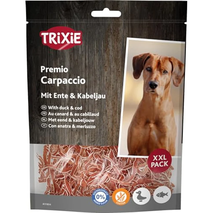 Trixie 31804 PREMIO Carpaccio, Hundesnack mit Ente und Fisch, glutenfrei, 80 g – Bild 2
