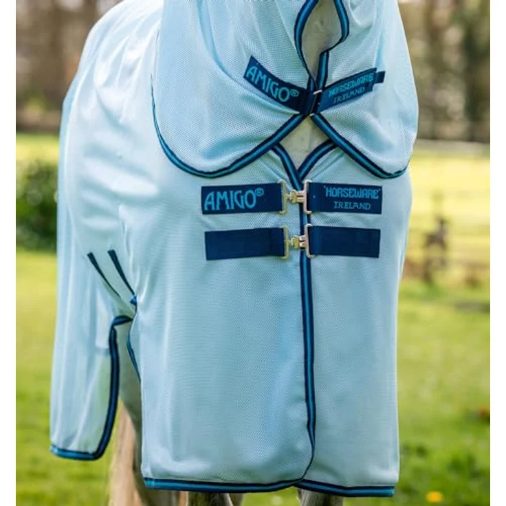 Horseware® Amigo® Insektenschutz-Fliegendecke ohne Füllung, mit abnehmbarer Kapuze, UV-Schutz und geradem Frontverschluss – Bild 5