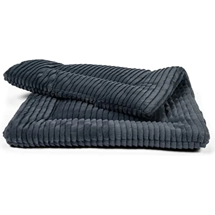 TrendPet Harmony gefütterte Hundedecke, Katzendecke, 4cm Füllung, waschbar, anthrazit, 60x45cm – Bild 1