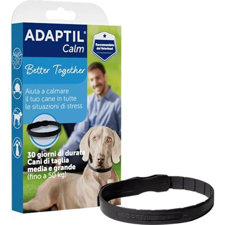 ADAPTIL Calm Beruhigendes Halsband für Hunde M/L, Pheromone zur Stressbewältigung für mittelgroße und große Hunde, ideal für Reisen und Tierarztbesuche – Bild 1