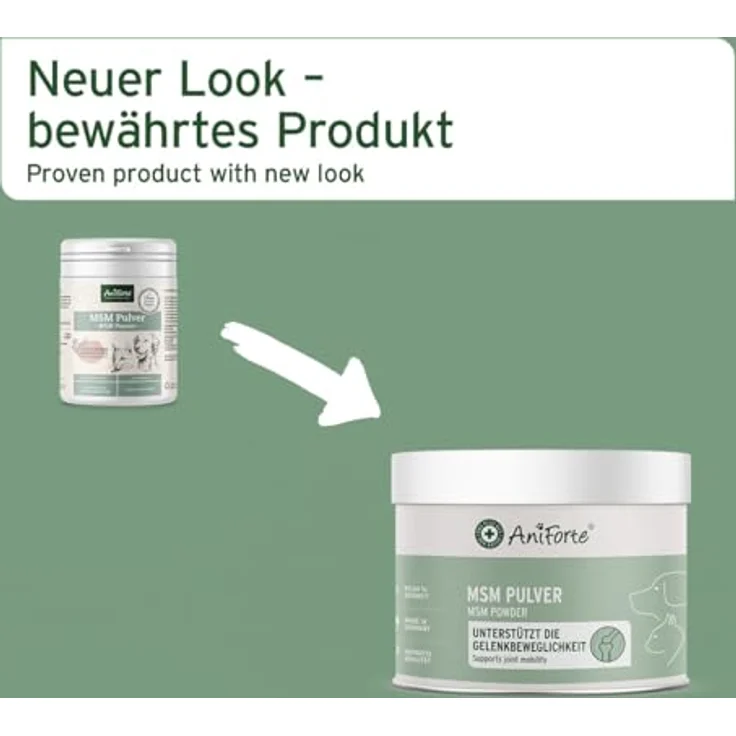 AniForte MSM Pulver 300g, reines Methylsulfonylmethan für Hunde und Katzen zur Gelenkunterstützung und Stoffwechselverbesserung – Bild 7