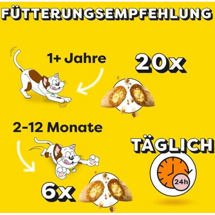 Dreamies Katzensnack Mix mit Huhn und Ente, cremiger Kern und knusprige Hülle, 6x60g – Bild 4