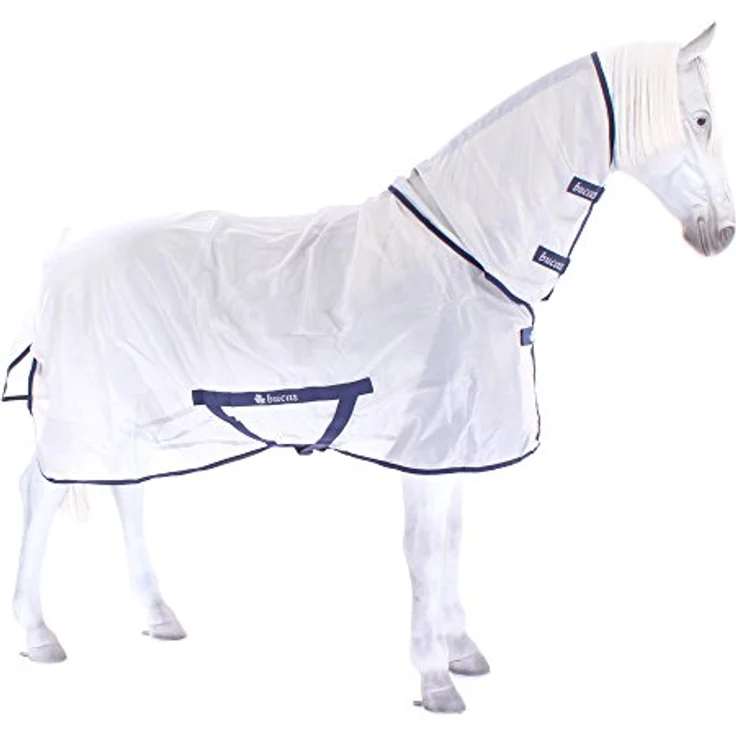 Kerbl Bucas Freedom Full Neck Fliegendecke, Rückenlänge 155 cm, silber – Bild 2