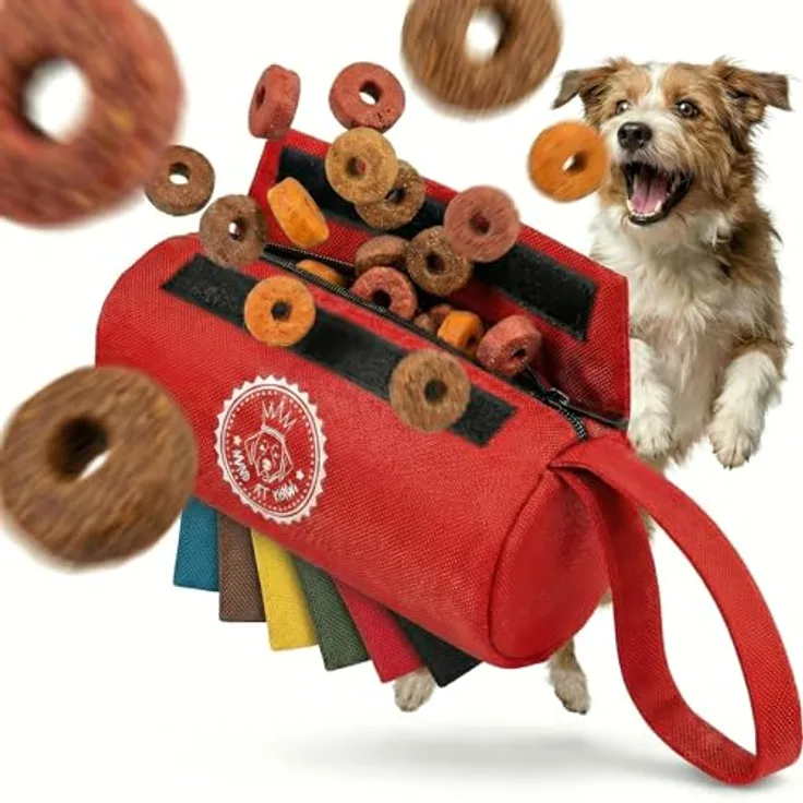 HUND IST KÖNIG Futterdummy für Hunde, Apportierbeutel mit 0,7L Fassungsvermögen, wasserabweisend, inklusive Trainings-eBook