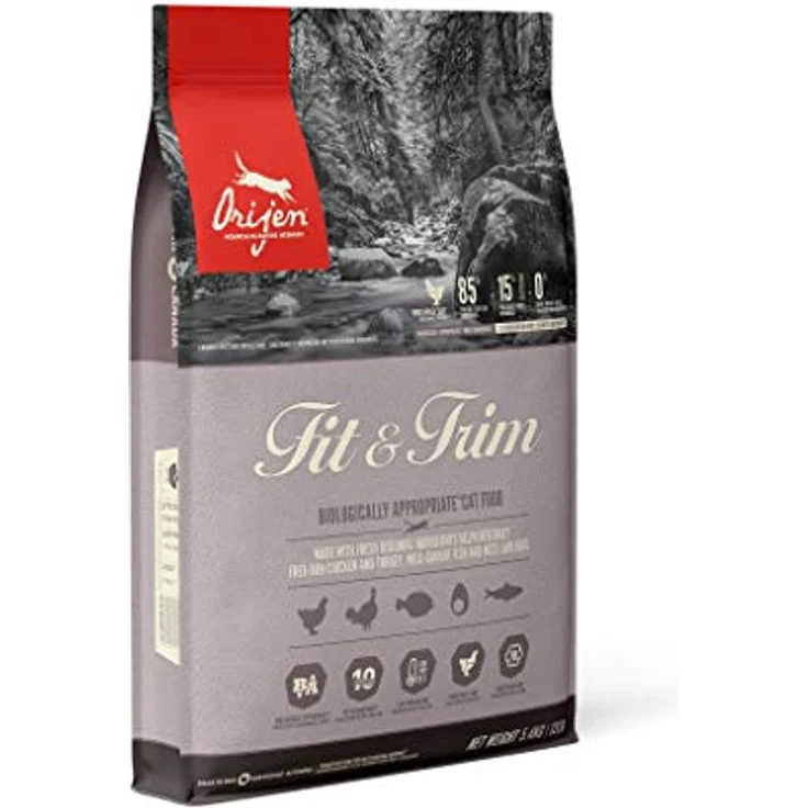 Orijen Fit & Trim, Katzenfutter mit 85% hochwertigen tierischen Zutaten, 5,4 kg – Bild 3