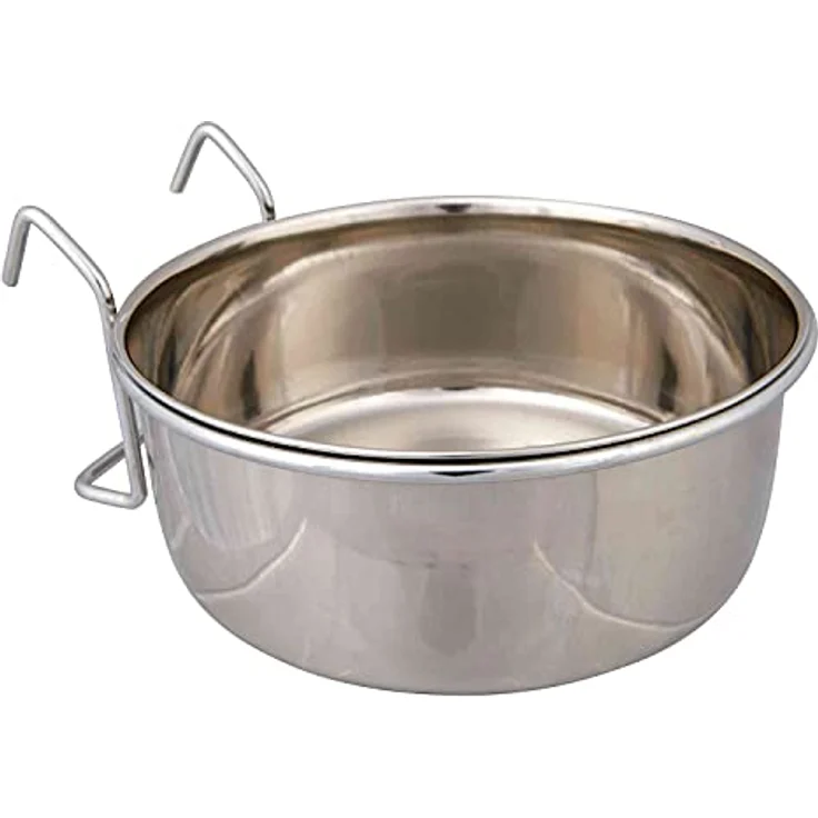 Trixie 5496 Edelstahlnapf mit Halter, 900 ml/ø 14 cm – Bild 2