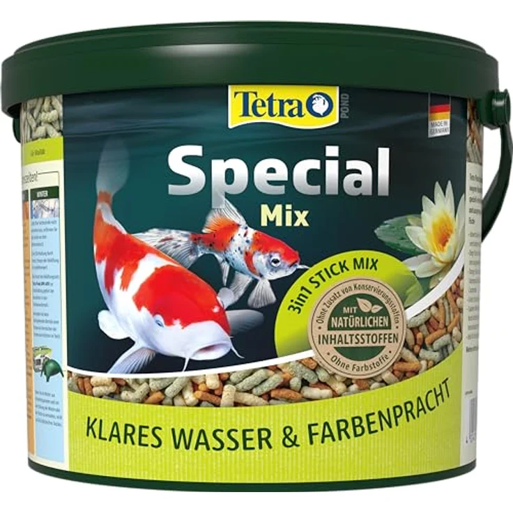 Tetra Pond Special Mix, Fischfutter für Teichfische, 5 L Eimer, drei verschiedene Sticks für gesundes Wachstum und gestärktes Immunsystem – Bild 1
