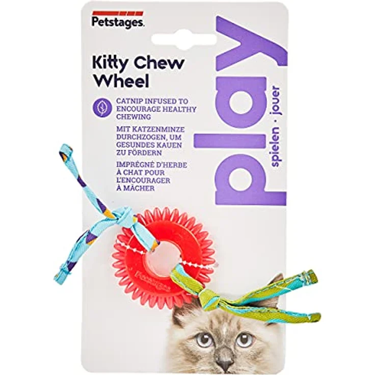 Catstages Kitty Chew Wheel, Katzenspielzeug mit Katzenminze und Zahnpflegefunktion aus robustem Gummi – Bild 2