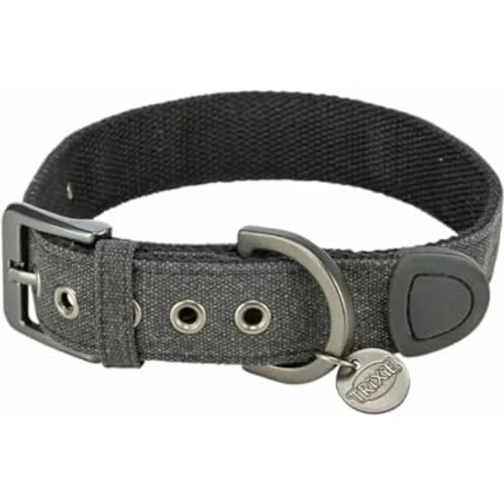 Trixie CityStyle Hundehalsband, Schwarz, Größe M (35-42 cm) mit elegantem Design