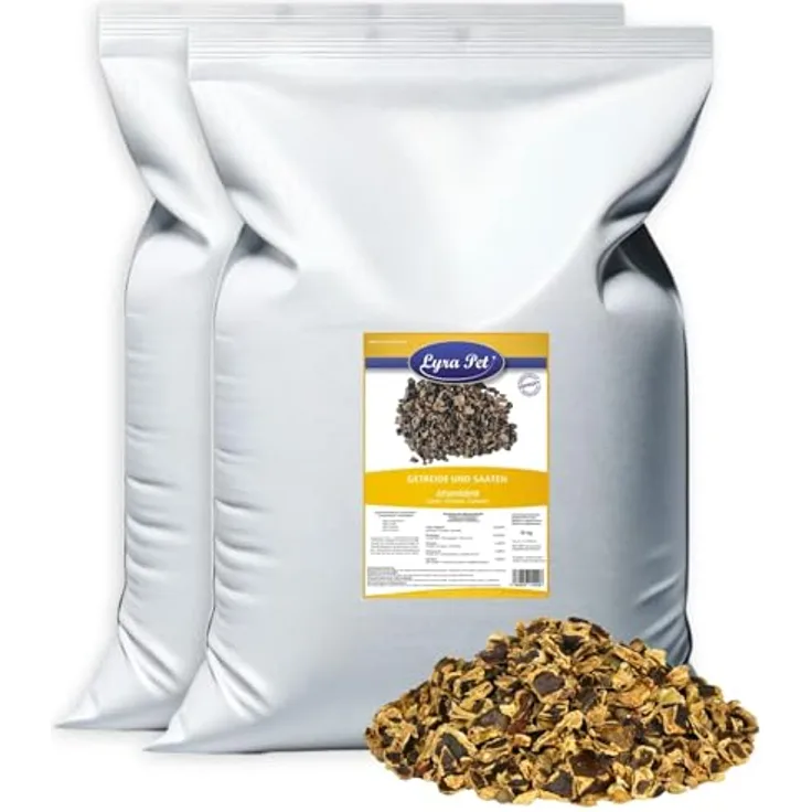 Lyra Pet® Johannisbrot 20 kg, Reich an Ballaststoffen, Vitaminen & Proteinen, Ergänzungsfutter für Wildvögel & Kleinnager, Nährstoffreiches Streufutter