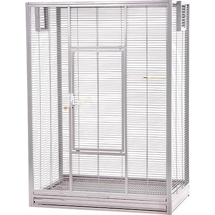 Montana Cages New Melbourne I Premium Vogelvoliere, Vogelkäfig für Sittiche und kleine Papageien, AVILON Pulverbeschichtet, Platinum Edition, ca. 80 x 50 x 110 cm – Bild 3