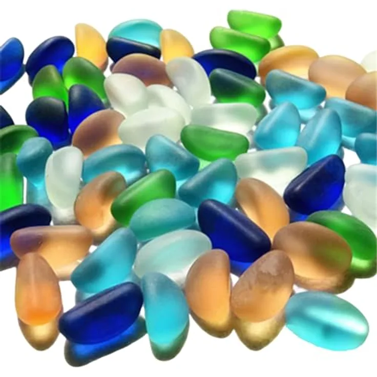 EPRHAY 10-16mm Mixed Color Ungebohrte Sea Beach Glasperlen, 20 Stück, hochwertige DIY Schmuck Anhänger für Ohrringe und Halsketten