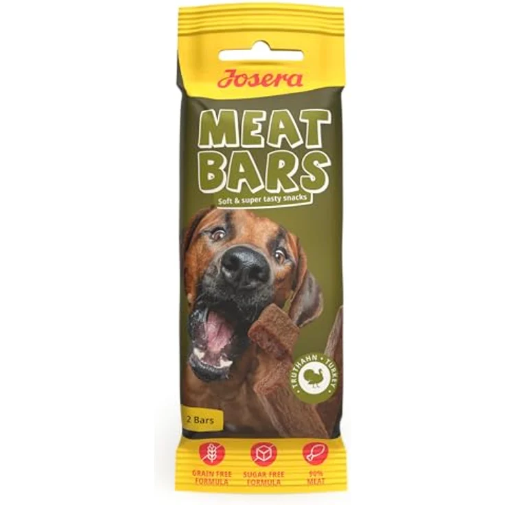 Josera Meat Bars Turkey, schonend getrocknete Snackwurst für Hunde, 40g – Bild 1