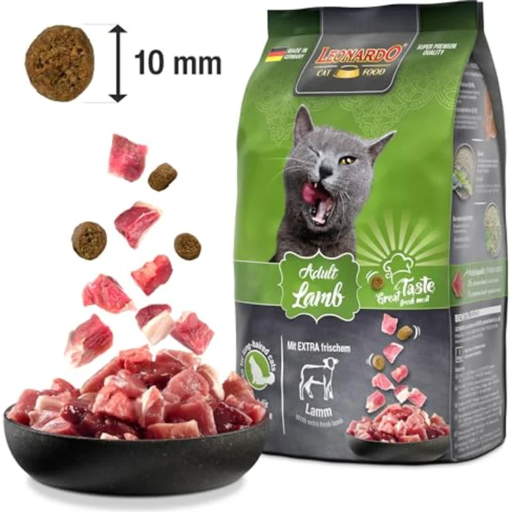 LEONARDO Adult Lamb, Trockenfutter für ausgewachsene Katzen aller Rassen, 30% frisches Lamm, 7,5kg – Bild 3