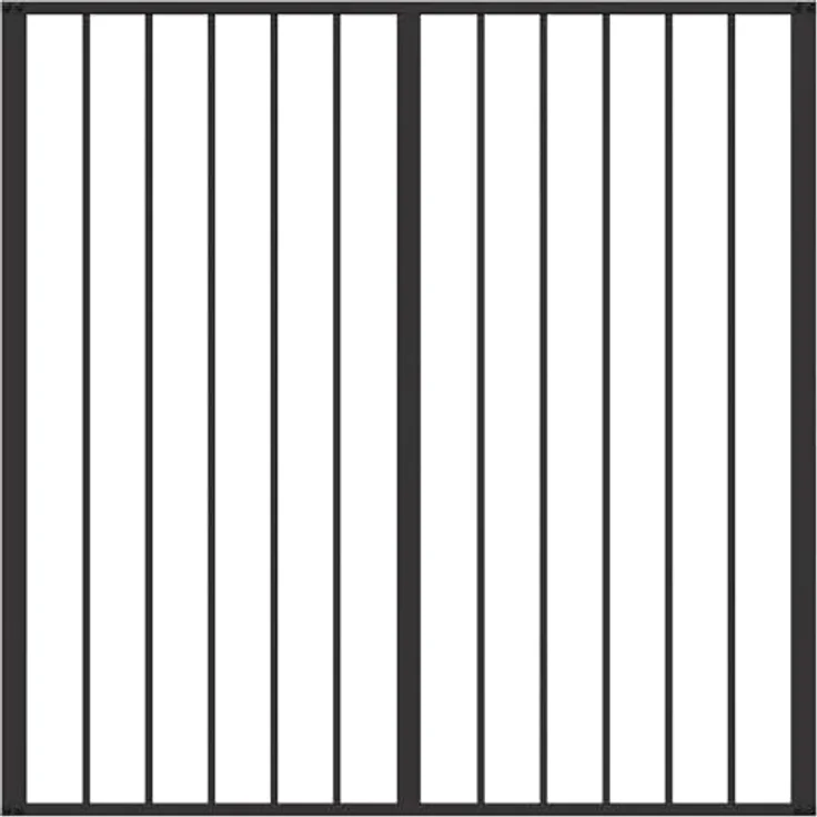 vidaXL Hundegitter 6 Stück, Schwarz, 60 x 60 cm, Verzinkter Stahl, Verstellbarer Indoor Pen für Hunde, Modulare Haustier-Barriere – Bild 4