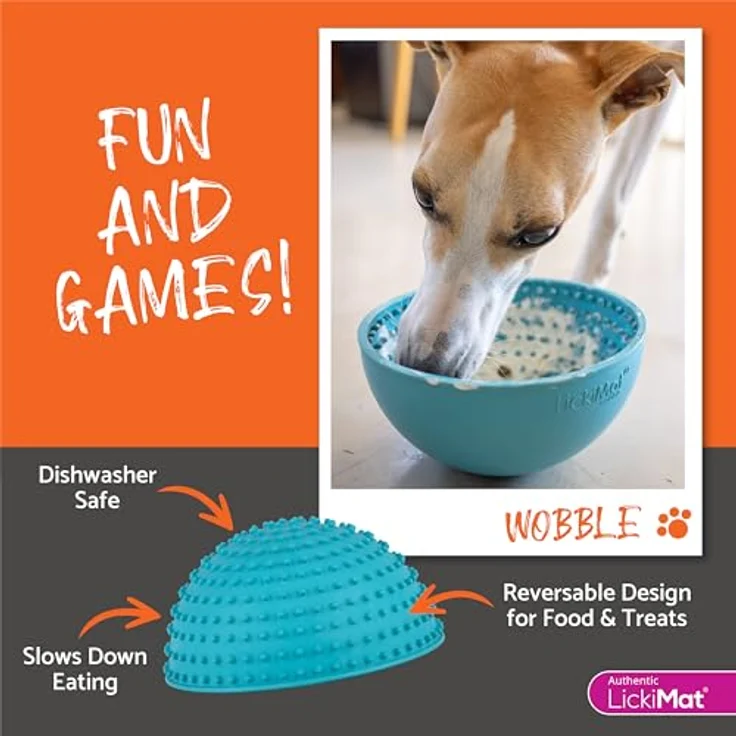 LICKIMAT Wobble, Schleckmatte für Hunde in Purple, fördert langsames Fressen und gesunde Zahnreinigung – Bild 5