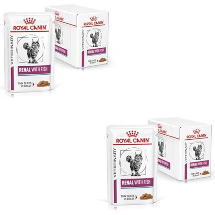 Royal Canin Veterinary RENAL, Katzenfutter zur Unterstützung der Nierenfunktion, 12x85g Fisch, feine Stückchen in Soße – Bild 1