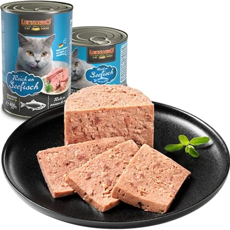 LEONARDO Nassfutter Seefisch, 6x400g, Getreidefreies Feuchtfutter für Katzen, Alleinfutter in reiner Fleischdose – Bild 4