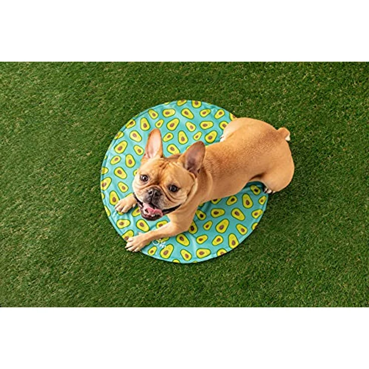 GF Pet Hundematte Elastofit Runde Kühlmatte für Hunde und Katzen - Blau - S/M mit bis zu 7°C Kühlung – Bild 3