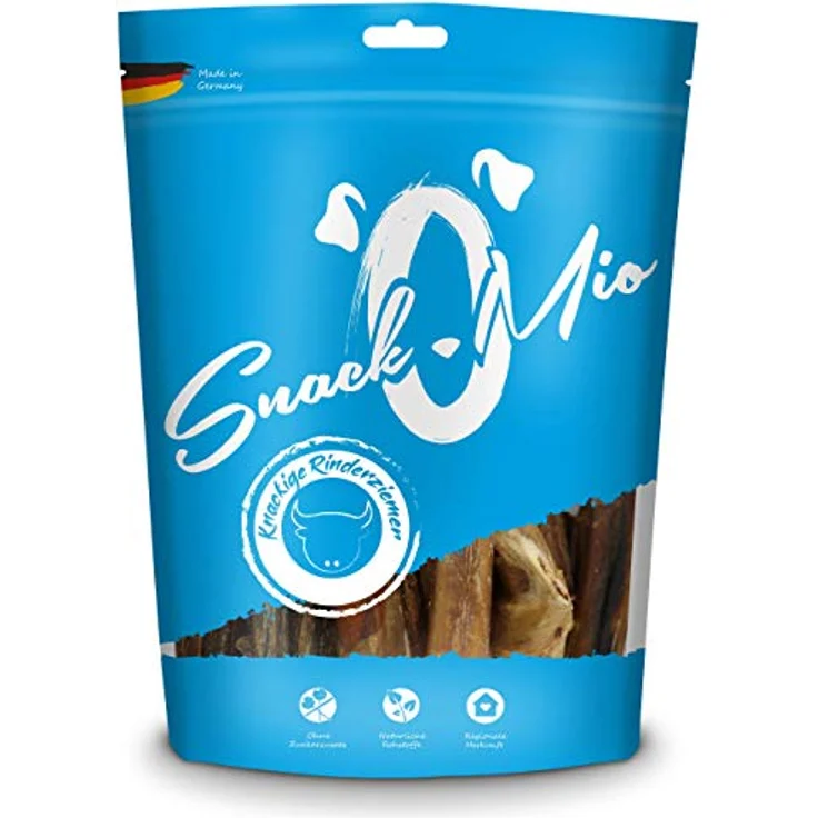 SnackOMio Premium Hundesnack, knackige Rinderziemer, getreidefrei, 10 Stück (1 x 450 g) – Bild 1