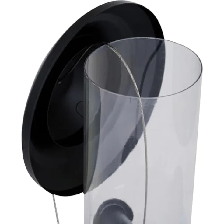 Siena Garden Futtersäule Stahl-Serie, bruchsichere Kunststoffröhre für die saubere Fütterung von Wildvögeln – Bild 4