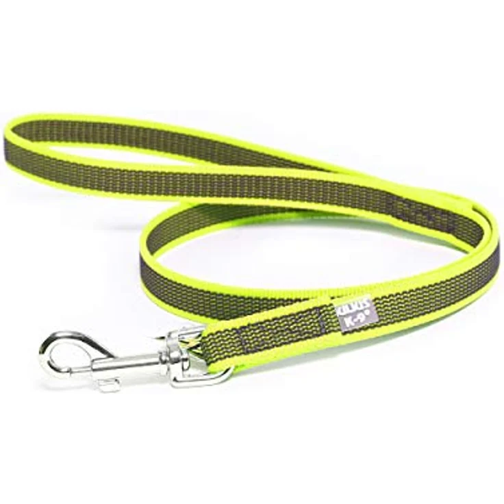 JULIUS K-9 IDC Color & Gray gumierte Leine, 20 mm x 1 m mit Schlaufe, neon-grau, stark und widerstandsfähig, optimaler Griff bei Nässe, leicht zu reinigen, ideal für Sport und Training – Bild 1