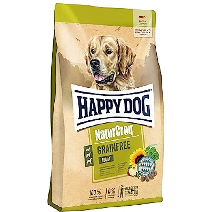 Happy Dog Premium NaturCroq Grainfree, 4 kg Trockenfutter für Hunde, getreidefrei, ohne Zuckerzusatz, mit heimischen Kräutern – Bild 1