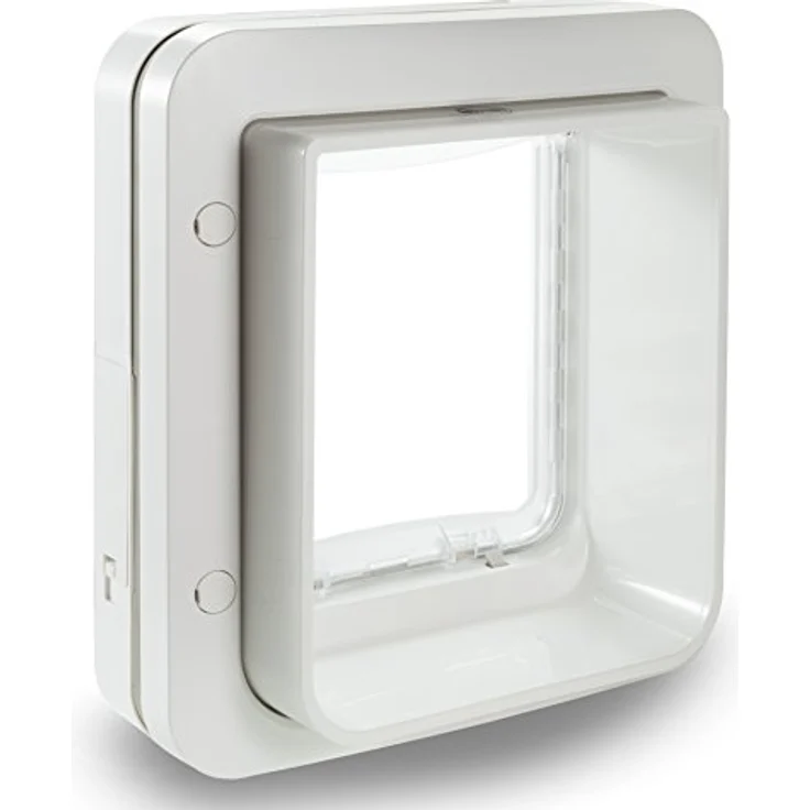 SureFlap Sure Petcare Mikrochip-Haustierklappe, mit Sperrmodus, für Katzen und kleine Hunde, erkennt Mikrochip & RFID-Halsbänder, 178 mm x 170 mm, weiß, 4 x C-Batterien erforderlich – Bild 2