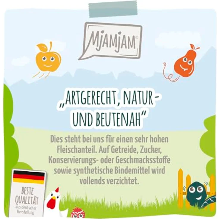 MjAMjAM Chicks und Friends Box, 12x125g Katzen-Nassfutter mit Hühnchenvariationen und Gemüsebeilagen – Bild 3