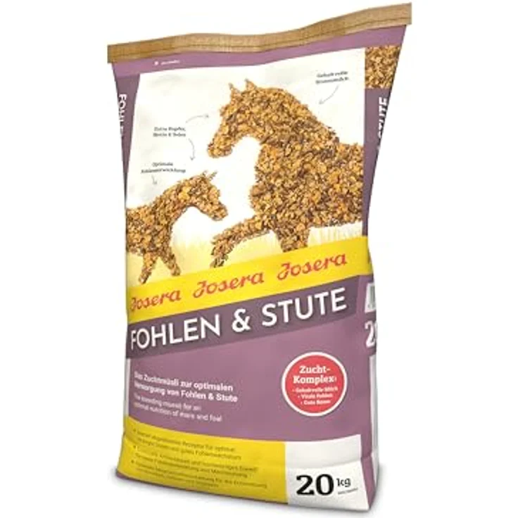 Josera Fohlen & Stute, Premium Pferdefutter mit gehaltvoller Stutenmilch, Zuchtmüsli für optimale Fohlenentwicklung, 20 kg – Bild 1